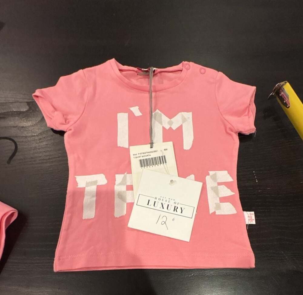 IL GUFO Pink I'm True Graphic Short Sleeve T-Shirt Size 6M 3 available NEW